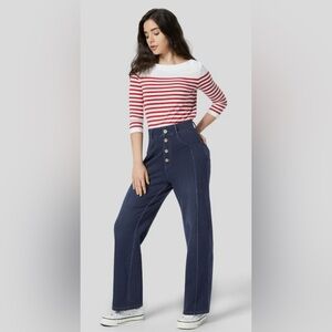 Halara dark blue distressed stretch denim jeans